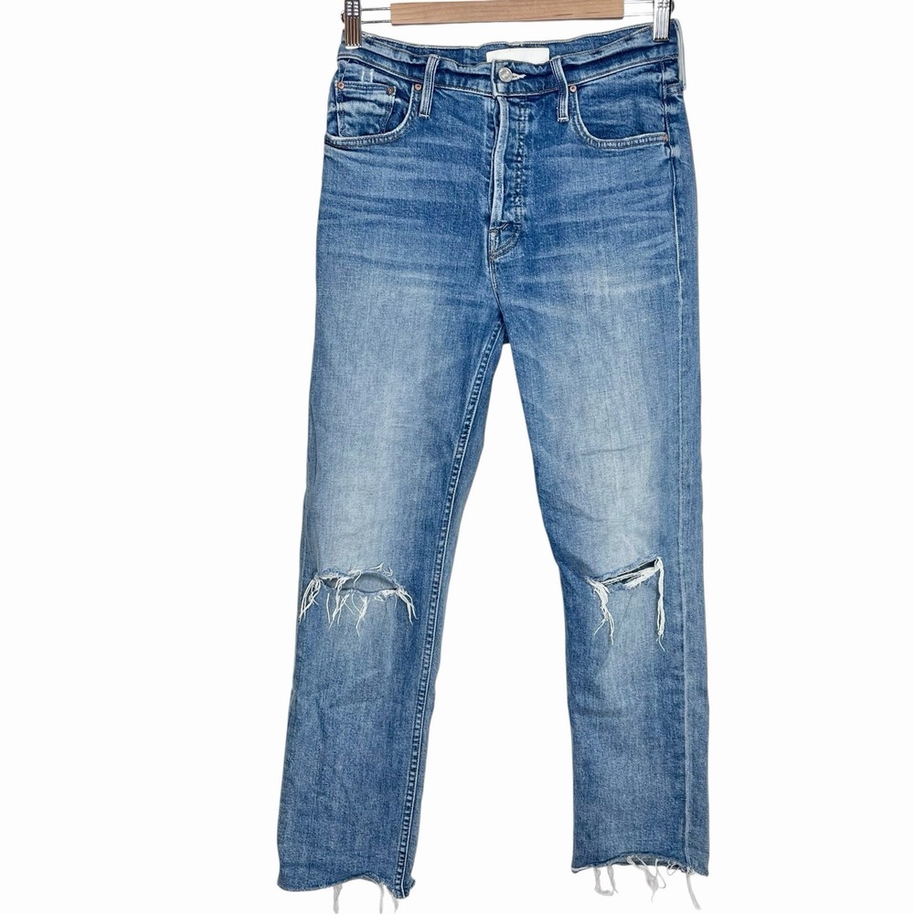 Mother Superior Tomcat Ankle Fray Jeans Last Supper Destroyed Size 27 Rainbow